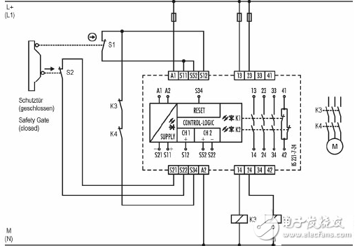 安全繼電器工作原理、接線圖、使用方法