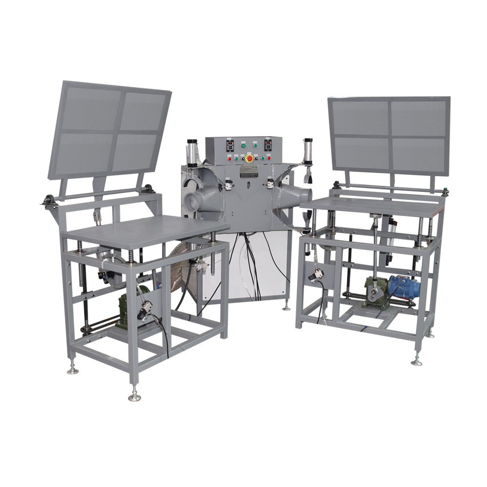 自動(dòng)送料松棉雙口定量拍平填充線